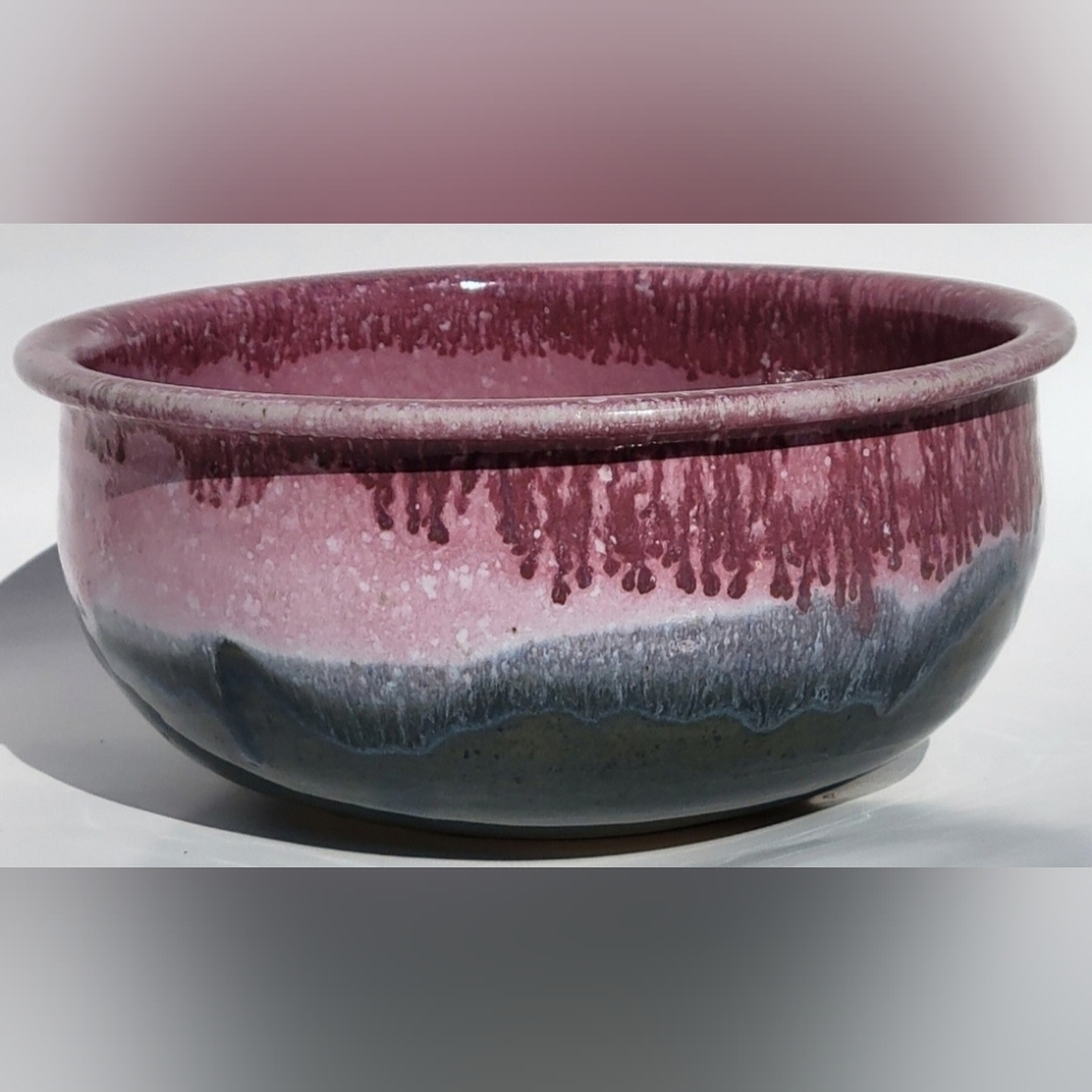 Susan DeMay Art Pottery Bowl with a lip and is signed by the Artist
